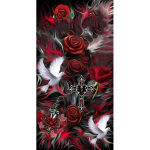 &bdquo;Fantasy Gothic Skull Gėlė&ldquo; Deimantinis paveikslas &bdquo;Dove Rose&ldquo; Deimantinis siuvinėjimas &bdquo;Pasidaryk pats&ldquo; kryžminio dygsnio rinkinys &bdquo;Mozaikinis kri&scaron;tolas&ldquo; Q389 Full Round 20x40CM