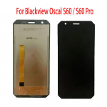 LCD ekranas skirtas Blackview OSCAL S60 Pro, LCD ekranas, jutiklinis ekranas, skaitmeninis keitiklis, pilnas surinkimas, pakeitimas S60 / S60 Pro juoda