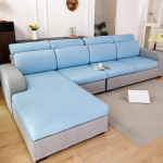 Ice Silk Sofaasa Cool Feel Full Wrap sofos užvalkalas Stretch sofos pagalvėlės užvalkalas Cool pupelių pupelių sofos pagalvėlės užvalkalas Normal-1 kava