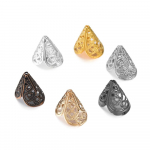 50 vnt. 16x16 mm pakabukai filigraninės gėlės formos kūgio karoliukų dangtelis, skirtas pasidaryk pats auskarams, karoliai papuo&scaron;alai, reikmenų paie&scaron;ka, reikmenys