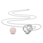 Bola de grossesse coeur cygne &agrave; grelot rose