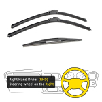 3 vnt., skirtas Nissan X-Trail T31 2007-2013 24 16 14 priekinio galinio valytuvo &scaron;luostės Priekinio stiklo priekinio stiklo langų pjovimo priedai2008 2009 2010 2011 2012 2013 m.