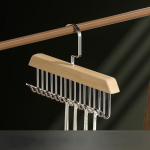 Medžio masyvo kabykla 8 kabliukai kelių kabliukų kabyklos apatinių dirželis gali sukabinti artefaktinį vintažinį rąsto pakabą 1.2cm