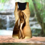 3D Crystal River Print Moterų treniruotės jogos sporto salėje spausdinti vasaros sportiniai mar&scaron;kiniai didelio dydžio liemenės 7XL mėlyna