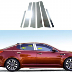 6 vnt Automobilių durų langų statramsčio stulpelių apdailos dangtelio lipdukas Chromas, skirtas KIA Optima /KIA K5 / KIA Magentis / Kia Lotze 2011-2015 m.