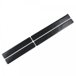 4 vnt./komplektas Universalus 3D automobilio anglies pluo&scaron;to lipdukas durelių plok&scaron;tės nuo smūgių apsaugantis automobilis nuo įbrėžimų 2PCS*Front+Back Door juoda