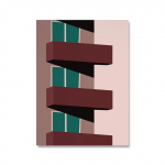 &bdquo;Bauhaus&ldquo; abstrakčiojo meno spaudiniai Modernaus minimalizmo muziejaus parodos plakatų drobė 21cm&times;30cm NoFrame