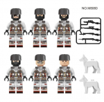 6vnt M8060 Snow Ghost Specialiųjų pajėgų karinio kareivio modelio statybinio bloko lėlės žaislinis ginklas policijos &scaron;unų rinkinys