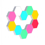 Sieninė lempa Creative Night Light LED miegamojo dekoratyvinė &scaron;e&scaron;iakampė modulinė korio modeliavimo lempa 8pcs & & multi colors lighting & Touch