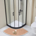 Lenktas vonios kilimėlis Vandenį sugeriantis kilimėlis Mink&scaron;tas vonios kambario du&scaron;as, skirtas slydimui