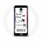 Coque pour Samsung Galaxy A6 2018 Billet d'avion London