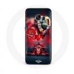 Coque pour Samsung Galaxy S6 Formule 1 Sebastian Vettel Pilote F1 Rouge