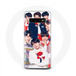 Coque pour Samsung Galaxy S10 Plus BTS Affiche Memebers Cadeau de No&euml;l 2023