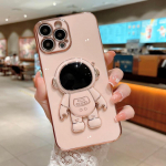 Astronaut Bracket Mink&scaron;to kvadratinio kra&scaron;to ra&scaron;tu padengtas telefono korpusas prabangus padengtas TPU telefono dėklas, skirtas Xiaomi Redmi Redmi 10 ry&scaron;kiai žalia spalva