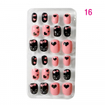 Vaikai spaudžia Candy Color Lipnūs netikri nagai Dirbtiniai nagai Nagų dailės manikiūro patarimai 16
