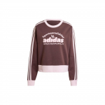 Adidas Originals Retro Grafikos Džemperis Moteri&scaron;ki Vir&scaron;utiniai Drabužiai Pilkas Rudas IR6098 S