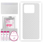 apgo Protective Skin Sticker for the back compatible with Vivo iQOO Neo8 Pro, Wrap Film, Foil, Vinyl - Pattern Transparent Carbon