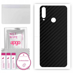 apgo Protective Skin Sticker for the back compatible with LG W31 Plus, Wrap Film, Foil, Vinyl - Pattern Carbon Black