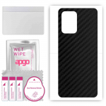 apgo Protective Skin Sticker for the back compatible with Xiaomi Redmi Note 11SE, Wrap Film, Foil, Vinyl - Pattern Carbon Black
