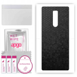 apgo Protective Skin Sticker for the back compatible with Sony Xperia 1, Wrap Film, Foil, Vinyl - Pattern Black Honeycomb