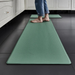 PVC plaunamas virtuvės kilimėlis Pilkas vinilinis neslystantis kilimas vandeniui atsparus aliejui ilgas kilimėlis grindims Balkonui Skalbimo kambario įėjimo durų kilimėlis 45x75cm