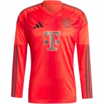 adidas FC Bayern 24/25 ilgomis rankovėmis namų mar&scaron;kinėliai raudoni vyri&scaron;ki gatvės stiliaus IT2254 XL