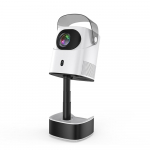 TS-2 projektorius 1080P namų kinas Android 9.0 vaizdo projektoriaus palaikymas 4K dekodavimo 100 colių ekranas EU Plug balta