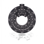 Penktųjų dalių ratas Aliuminio lydinio ratlankių melodijų įrankis Muzikos teorijos plok&scaron;tės mokymosi įrankis Akordų serija Stalo melodijų įrankis Penkto laipsnio apskritimo personalo mokymasis 12cm juoda