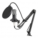 BM800 profesionalus kondensacinis mikrofonas, podcast tiesioginės transliacijos įranga, USB MIC mikrofono rinkinys studijinis mikrofonas su laikikliu muzikos įra&scaron;ymo įranga
