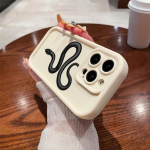 N71 Black Gold Snake Soft Angel Eyes telefono dėklai, skirti iPhone 15 14 12 11 Pro Max 13 mini 7 8 6S Plus XS Max XR SE smūgiams atsparus buferio dangtelis for iPhone 5/5s