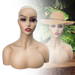 ,Realisti&scaron;ka manekeno PVC galva, Kosmetologijos veido treniruočių manekeno galva su pečiais balta