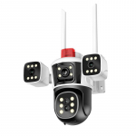 12MP 6K saugumo apsauga IP kamera WiFi belaidė lauko trys objektyvai trys ekranai CCTV vaizdo stebėjimas PTZ žmogaus sekimas 6K 12MP Camera