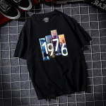 1976 Didelio Dydžio Vyri&scaron;ki Mar&scaron;kinėliai Trumpomis Rankovėmis 100% Medvilnė Kasdieniai Mar&scaron;kinėliai S-6XL 6XL balta
