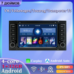 7 colių automobilinis radijas Android Carplay skirtas Volkswagen Touareg Transporter T5 Multivan 2004-2011 Car Multimedia Player Autoradio 2+32GB 1+32GB juoda