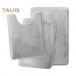 3 dalių vonios kilimėlių rinkinys, sugeriantys greitai džiūstantys vonios kilimėliai U formos kontūro tualeto kilimėlis neslystantis vonios kilimėlių rinkinys patogiam vonios kambario dekoravimui juoda