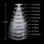 6/10 pakopų &bdquo;Macaron&ldquo; ekrano stovas &bdquo;Cupcake Tower&ldquo; stelažas tortų stovai, tortų įrankiai 26cm