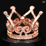 Mini Crown Princess Topper vaikų plaukų papuo&scaron;alai vestuvių gimtadienio vakarėliui rožinio aukso spalvos