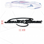 3D metalinis Laurin & Klement logotipas automobilio galinės bagažinės lipduko emblema, skirta MK2 Kamiq Fabia Rapid Yaris Kodiaq Octavia Superb Scala juoda