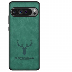 Odinis smūgiams atsparus telefono dėklas, skirtas Google Pixel 9 Pro XL Cartoon Elk Deer Head Holster apsauginis dėklas, skirtas GOOGLE Pixel 8 7 6 9 Pro XL 7a 6a Capa Cover For Pixel 6 žalia