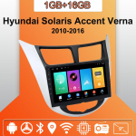 Automobilių radijas Android Auto Carplay, skirtas Hyundai Solaris Accent Verna 2010-2016 Multimedijos grotuvas galvos blokas Stereo GPS navigacija BT WIFI 1+16GB 1+16GB