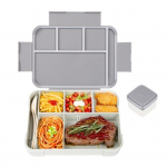 Vaikų Bento prie&scaron;piečių dėžutės nepralaidus 6 skyrių mažylio užkandžių indas su indais ledo padėklu Be BPA nepralaidus maisto laikymo indas rožinė raudona spalva