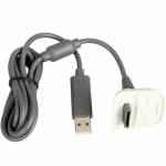 &bdquo;2 viename&ldquo; USB įkroviklio kabelio laidas, skirtas &bdquo;Microsoft Xbox 360&ldquo; belaidžio valdiklio kompiuterio priedams