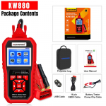KONNWEI KW880 12V automobilio akumuliatoriaus testerio analizatorius automatinės diagnostikos įrankio akumuliatoriaus atitikimas 3 viename automobilio OBD2 skaitytuvo kodų skaitytuvas