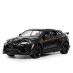 1/24 Lamborghini URUS Bison Mansory SUV Lydinio Liejimo Žaislinio Automobilio Modelis Garsas ir &Scaron;viesa Vaiki&scaron;kas Žaislas Kolekcionavimas Gimtadienio Dovana juoda