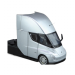 1/24 Tesla Semi vilkiko lydinio liejinio automobilio modelis su garsu ir &scaron;viesa, atitraukiamas vilkiko transporto priemonės modelis, berniuko kolekcijos dovana sidabras