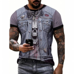Netikros liemenės Striukės ra&scaron;tas Spausdinti mar&scaron;kinėliai vyrams 3D Naujovė Vasaros Hip Hop Trend Top Fashion Oversized Cool Street Vyri&scaron;ki drabužiai S