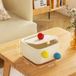 I&scaron;&scaron;okantis dangtelis Stalinis laikymo dėžutė Spalvoti kamuoliukai Kvadratinis plastikinis laikymo organizatorius Dėklas Makiažas Ra&scaron;tinės reikmenys Apsauga nuo dulkių Konteineris Dėžutė