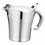 400/800 ml padažo indelis i&scaron; nerūdijančio plieno su atlenkiamu dangčiu, dvigubos sienelės izoliuotas padažo ąsotis, pieno ąsotis, padažo, sirupo ir grietinėlės dozatorius 800ML
