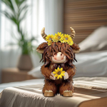 Helovino statula Prie&scaron;kambario puo&scaron;mena Amatai Biuro meno kūriniai Vidinė spintelė Stalas Centrinės detalės Židinys Miegamasis Karvė Gnome Figūrėlė tamsiai ruda spalva