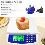 DT580 Elektroninės virtuvinės svarstyklės, 30 kg talpa kepimui, maistui, vaisiams ir daržovėms Plug-in 6 kg plastic tray